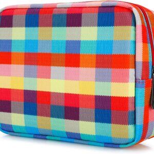 Cute Makeup Bag,Big Travel Make up Pouch,Zipper Large Toiletry Cosmetic Brush Sk